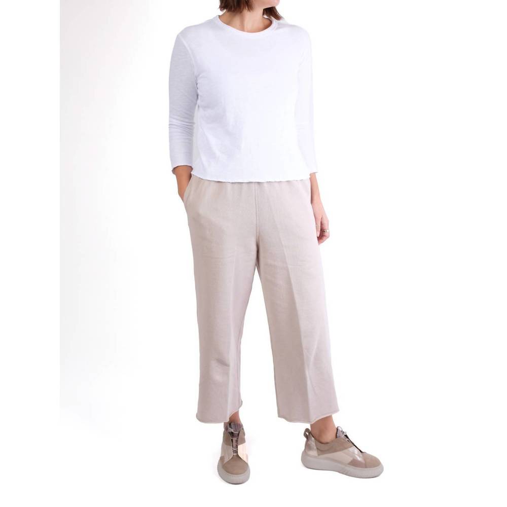 NEW GERTIES rib comfort crop pants in cloud